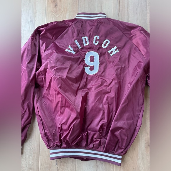 Cardinal Vidcon 9 Satin Bomber Varsity Jacket Size Large - Picture 8 of 9